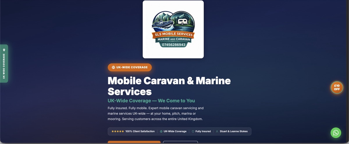 SLS Mobile Services website built by InveraWebDesigns